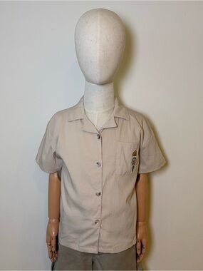 Milibam Boys Beige Button Down Shirt NWT Size 120